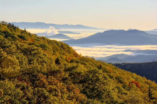 Alba sulla Blue Ridge Parkway Fotografia Stock