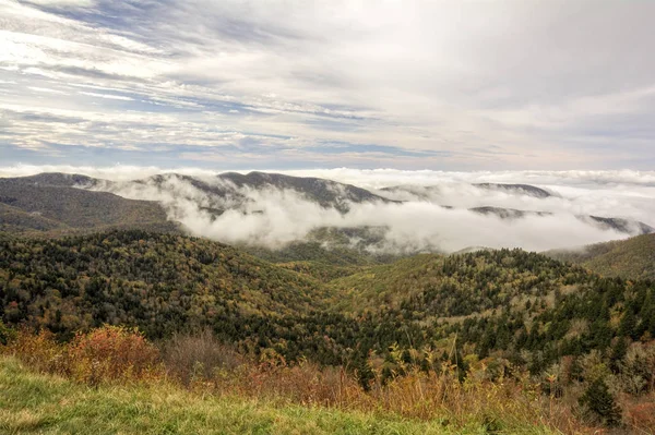 Nebbia sul Blue Ridge Parkway — Foto Stock