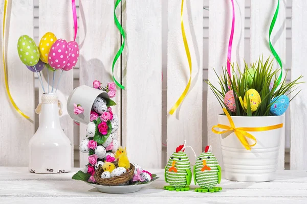 Decorazioni Pasquali Fatto Mano Pasqua Concetto Vacanza — Foto Stock