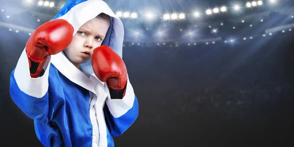 Boxeador Infantil Ring Pequeño Campeón —  Fotos de Stock