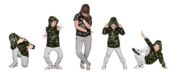 Stadsliv Hiphop Generationen Mor Och Två Söner Dansar Hip Hop — Stockfoto