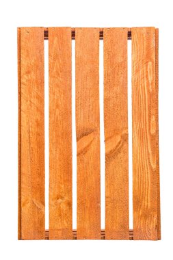 Boş tahta sandık kutusu beyaz arkaplanda izole.