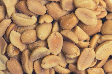 Arka plan olarak soyulmuş fıstıkların üst görünümü, doku