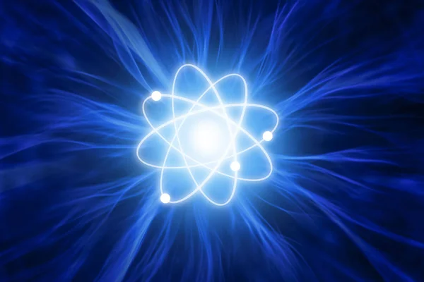 Atomic energy with light rays — Stock Photo, Image