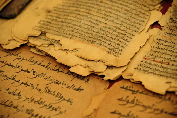 Manuscripts of the Koran in the mosque of tombuct — Stock Photo, Image