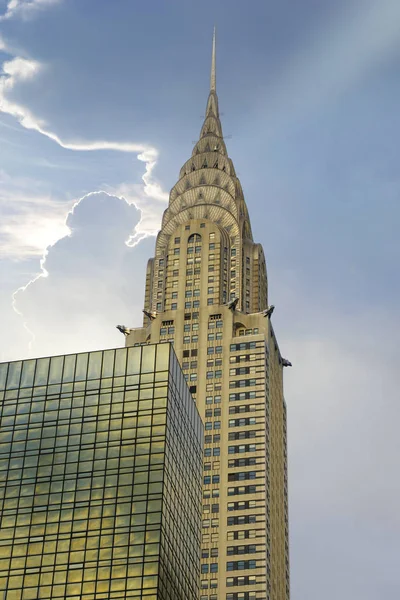 Detail van de gevel van een gebouw in Manhattan — Stockfoto