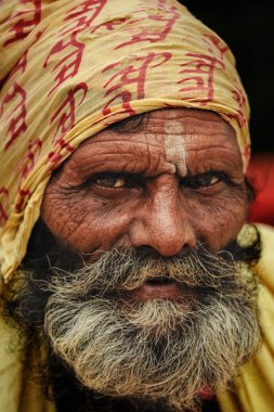 Tapınağın sadhu Nepal dili