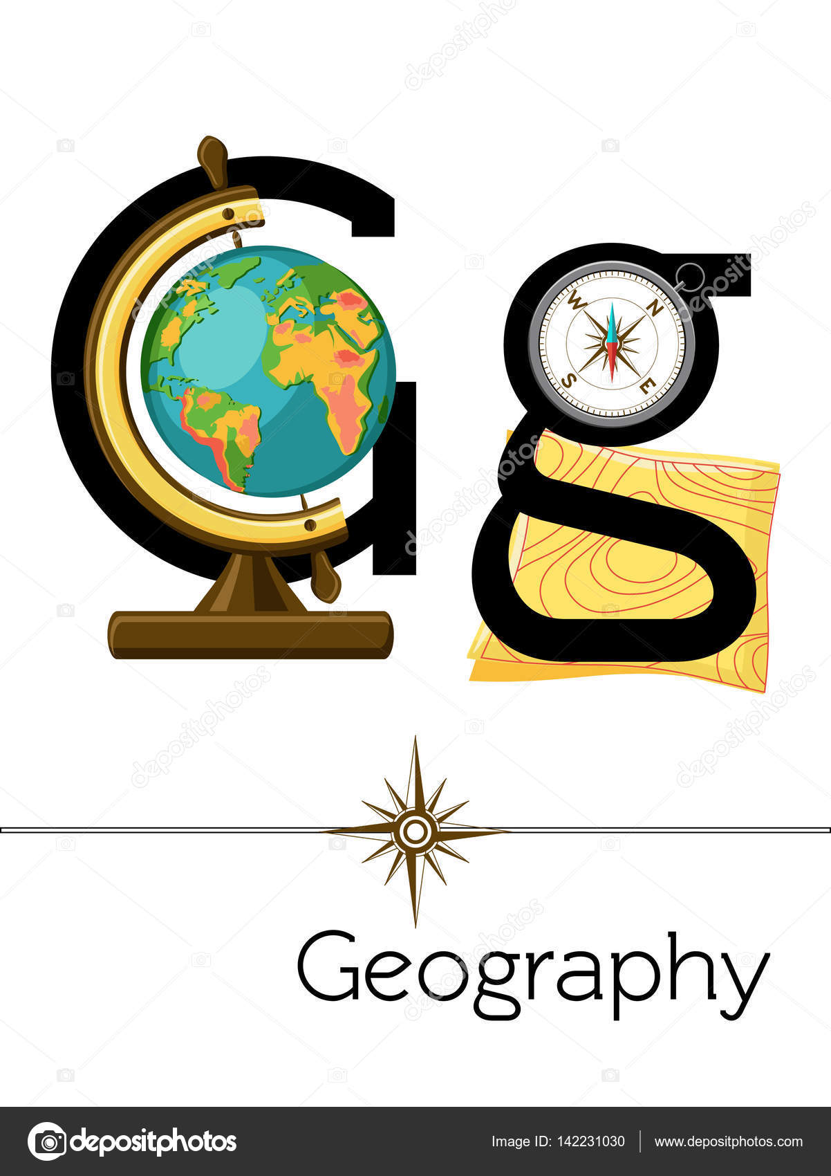 Буква G Для Географии. Векторное Изображение ©inkoly 142231030