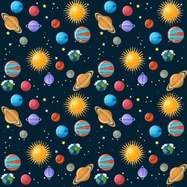 gezegenler pürüzsüz desen.