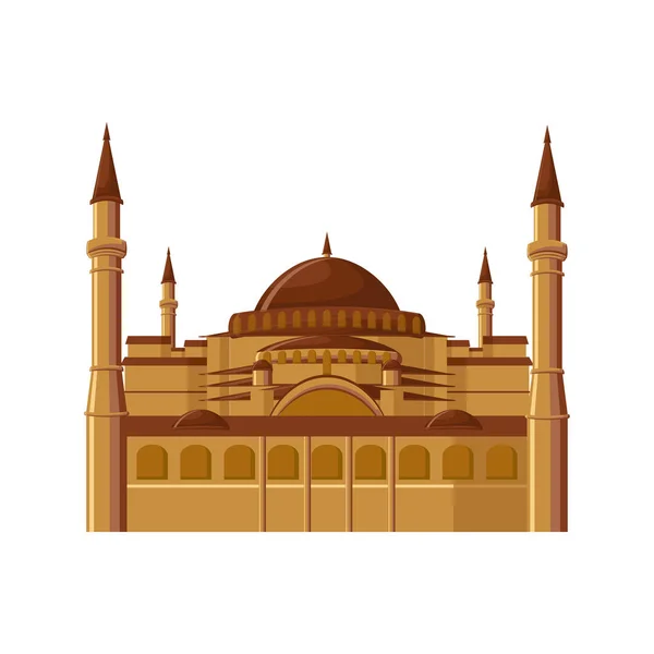 Hagia Sophia-museet i Istanbul isolerad på vit bakgrund. — Stock vektor