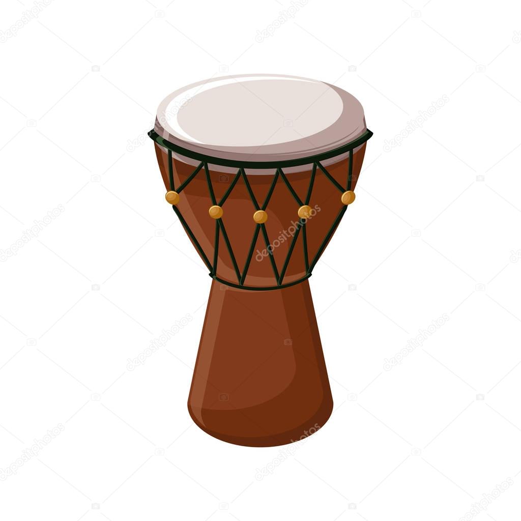 Turkish traditional drum isolated over white background.