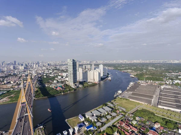 Vista aérea del paisaje urbano de la ciudad —  Fotos de Stock