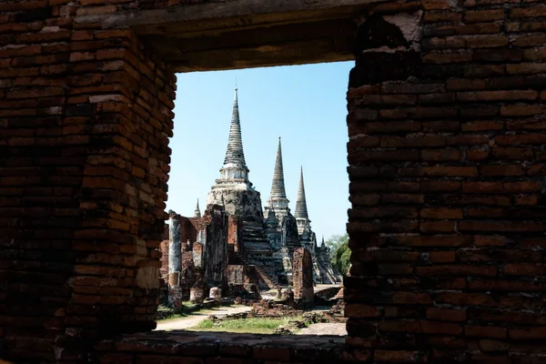 Tayland tapınaklar Ayutthaya Tarih Parkı — Stok fotoğraf