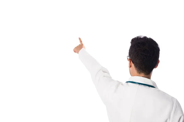Asiatische Männlich Arzt auf weißem Hintergrund — Stockfoto