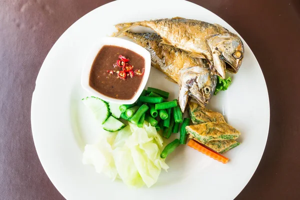 自上而下的镜头与南联盟麦克正宗传统泰国菜 — 图库照片