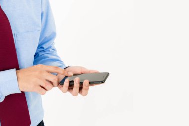 Takım elbise blu kadında genç çekici emin Asya erkek iş