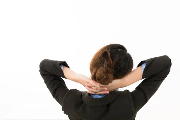 Back of Young attractive confident Asian female business woman i — Stock Photo, Image