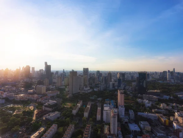 Vista superior real de la zona residencial de la ciudad de Bangkok . — Foto de Stock
