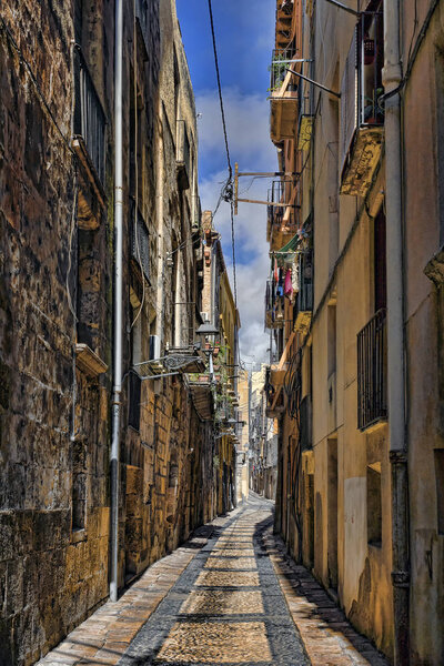 Spain, Tarragona, ancient narrow stree