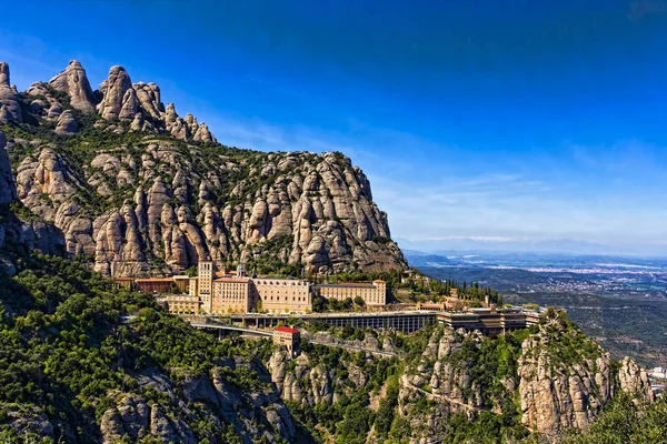 Montserrat Manastırı görünümünü — Stok fotoğraf