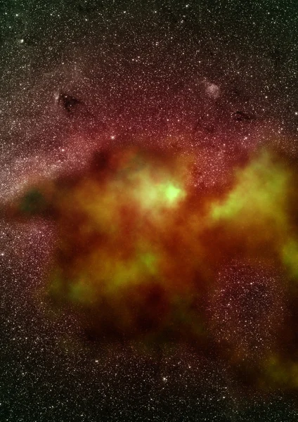 Star field in space and a nebulae — Stock Photo, Image