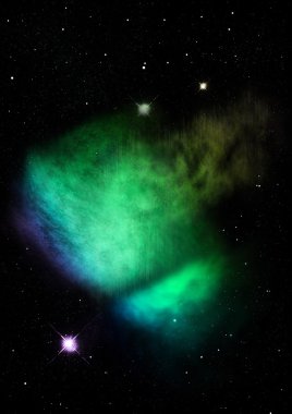 Sonsuz bir yıldız alanının küçük bir parçası