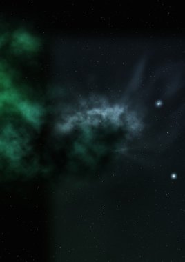 Sonsuz bir yıldız alanının küçük bir parçası