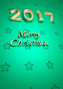 Neşeli Noel arka plan. 3D render.