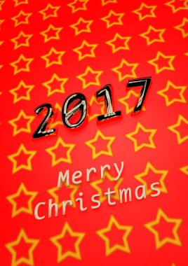 Neşeli Noel arka plan. 3D render.