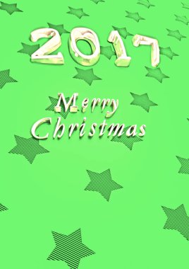 Neşeli Noel arka plan. 3D render.