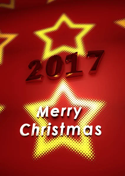 Merry Christmas background. 3D render. — Stock Photo, Image
