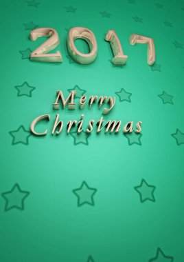 Neşeli Noel arka plan. 3D render.