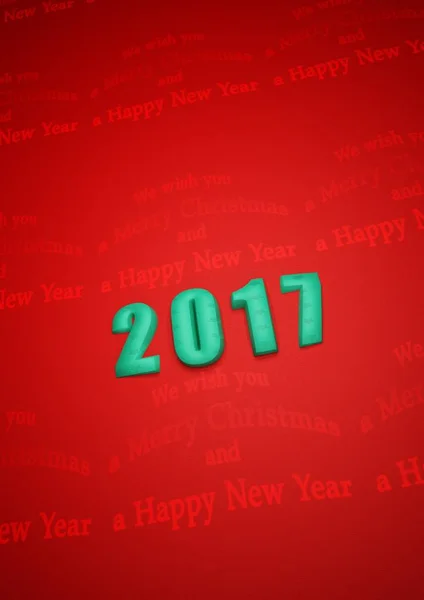 Año nuevo 2017 fondo. Renderizado 3D . — Foto de Stock