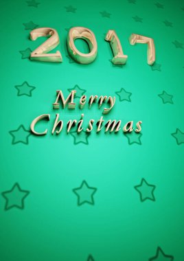 Neşeli Noel arka plan. 3D render.