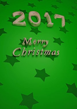 Neşeli Noel arka plan. 3D render.