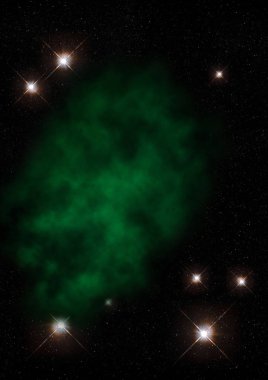 Sonsuz bir yıldız alanının küçük bir parçası