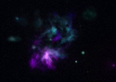 Sonsuz bir yıldız alanının küçük bir parçası