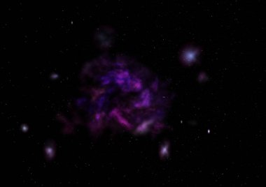 Sonsuz bir yıldız alanının küçük bir parçası