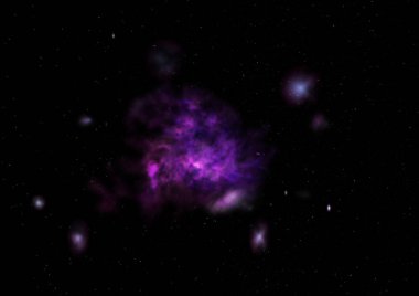 Sonsuz bir yıldız alanının küçük bir parçası