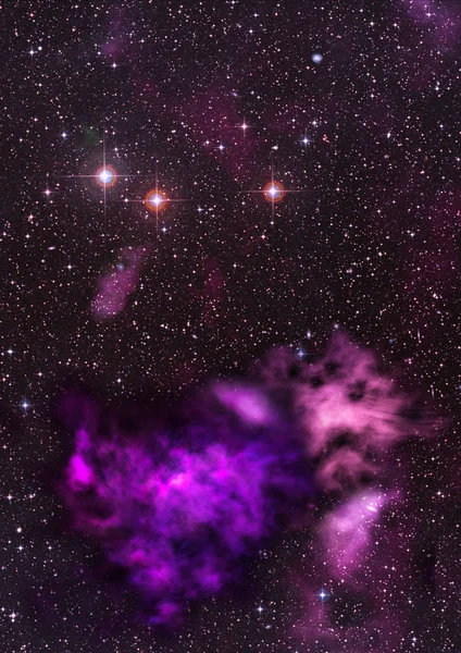 Star field in space and a nebulae — Stock Photo, Image