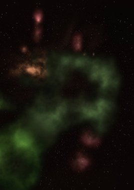 Sonsuz bir yıldız alanının küçük bir parçası