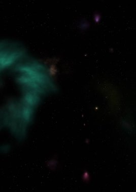 Sonsuz bir yıldız alanının küçük bir parçası