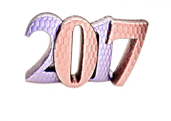 New year 2017 background. 3D render. — Stock Photo, Image