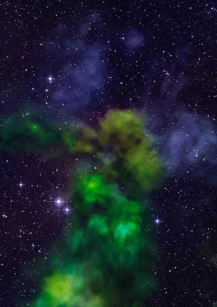 Star field in space and a nebulae — Stock Photo, Image