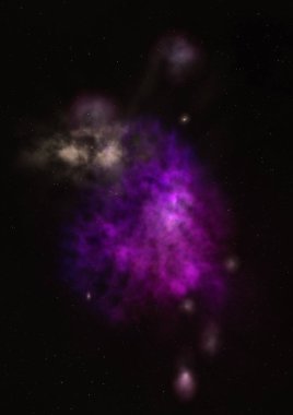 Sonsuz bir yıldız alanının küçük bir parçası