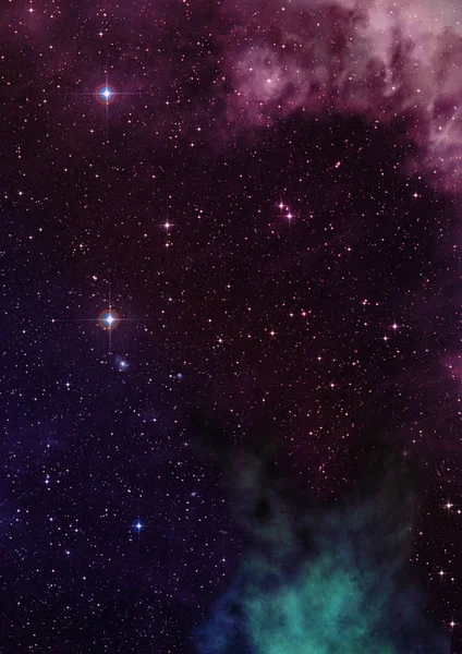 Star field in space and a nebulae — Stock Photo, Image