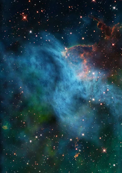 Star field in space and a nebulae — Stock Photo, Image