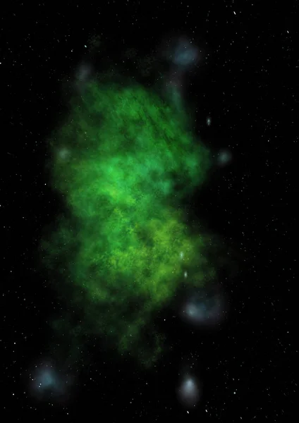 Uzayda bir yıldız alanı ve bir nebula — Stok fotoğraf