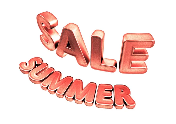 Dimensional inscription of Summer SALE. 3D illustration. — Stock Photo, Image