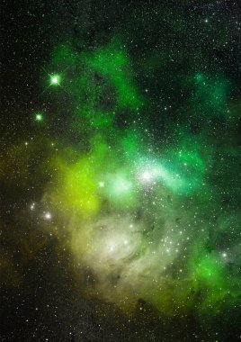 Sonsuz bir yıldız alanının küçük bir parçası